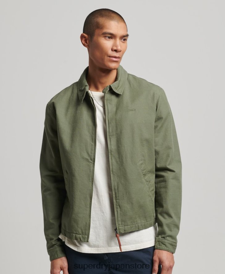 クラシックなハリントンジャケット 男性 Superdry 衣類 カーキ 2J62PZ905