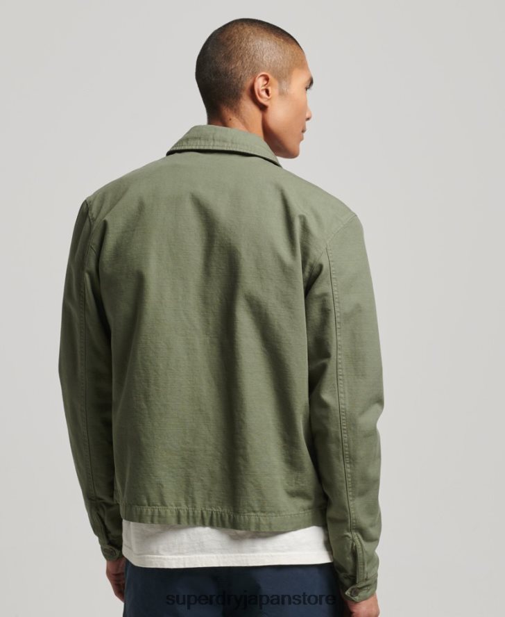 クラシックなハリントンジャケット 男性 Superdry 衣類 カーキ 2J62PZ905