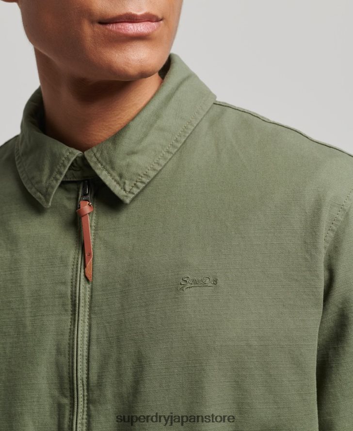 クラシックなハリントンジャケット 男性 Superdry 衣類 カーキ 2J62PZ905