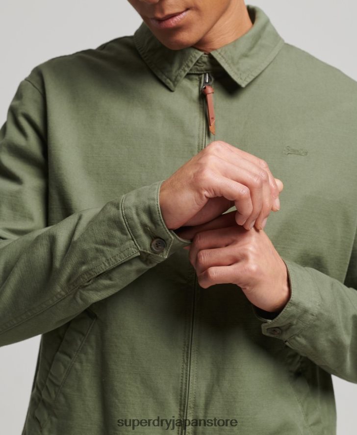 クラシックなハリントンジャケット 男性 Superdry 衣類 カーキ 2J62PZ905