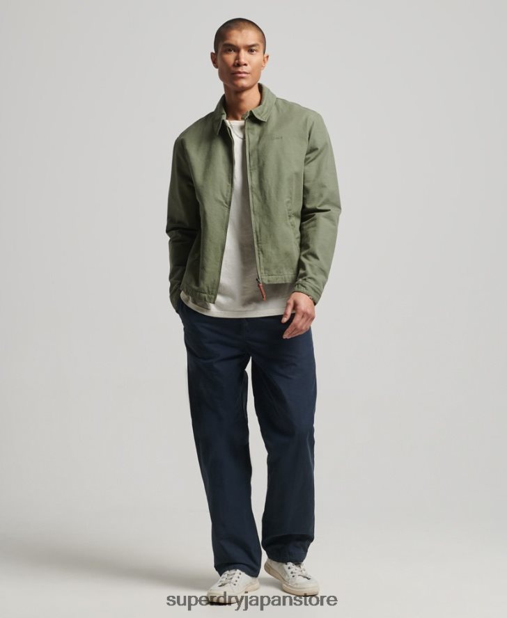 クラシックなハリントンジャケット 男性 Superdry 衣類 カーキ 2J62PZ905