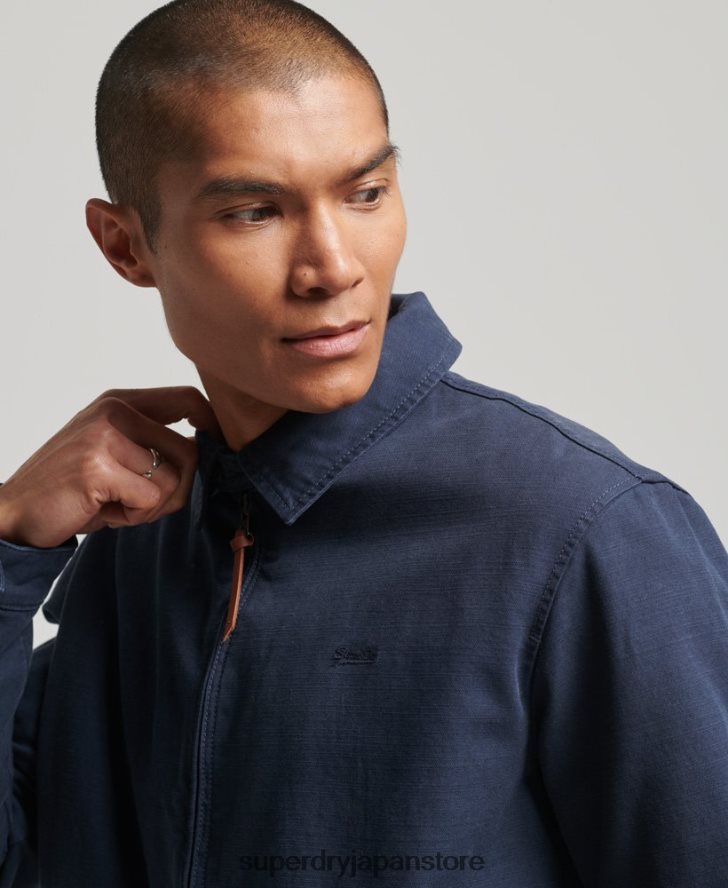 クラシックなハリントンジャケット 男性 Superdry 衣類 海軍 2J62PZ907