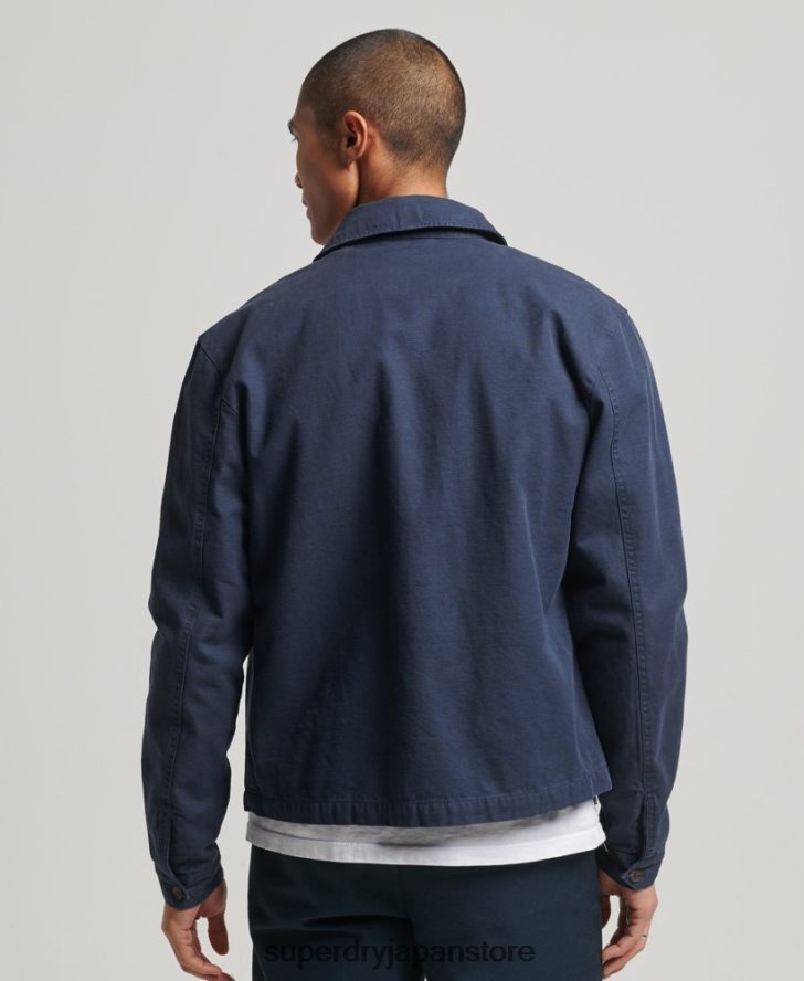 クラシックなハリントンジャケット 男性 Superdry 衣類 海軍 2J62PZ907