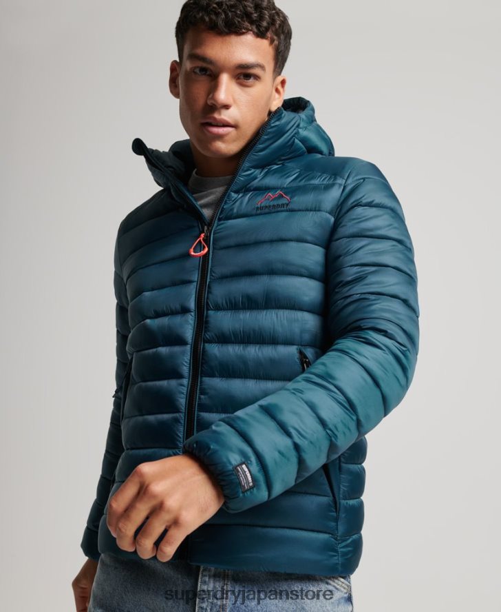 軽量パッド入りジャケット 男性 Superdry 衣類 青 2J62PZ911
