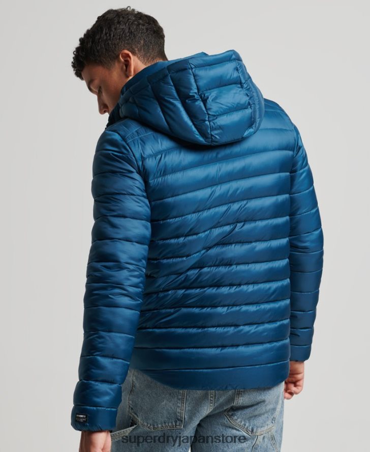 軽量パッド入りジャケット 男性 Superdry 衣類 青 2J62PZ911