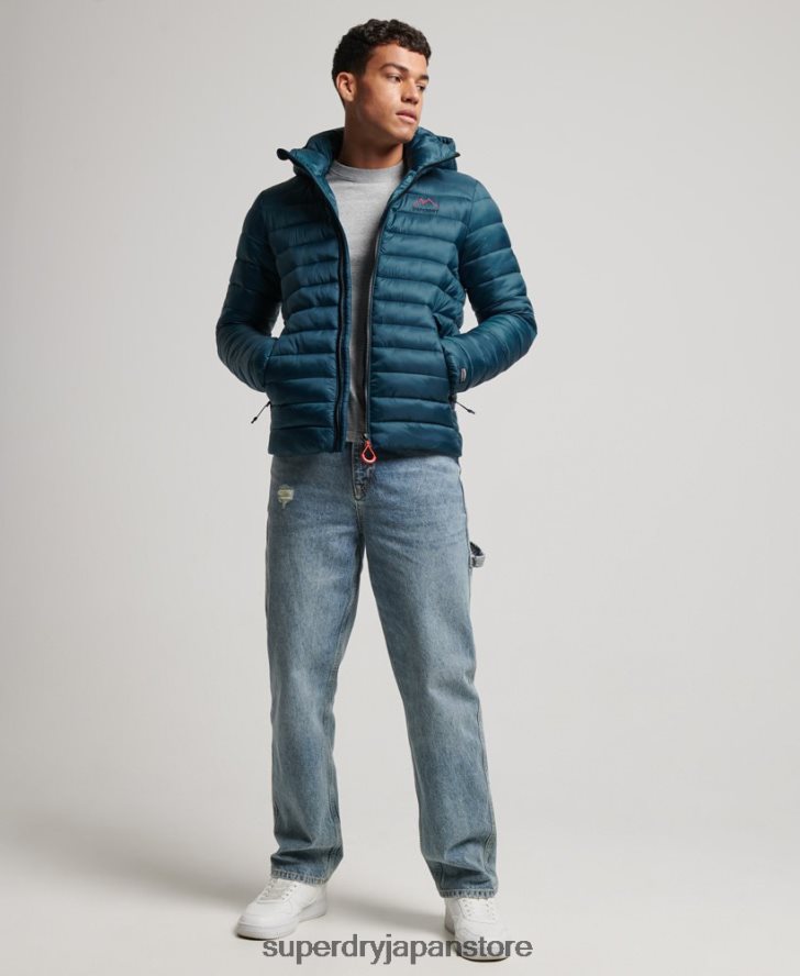 軽量パッド入りジャケット 男性 Superdry 衣類 青 2J62PZ911