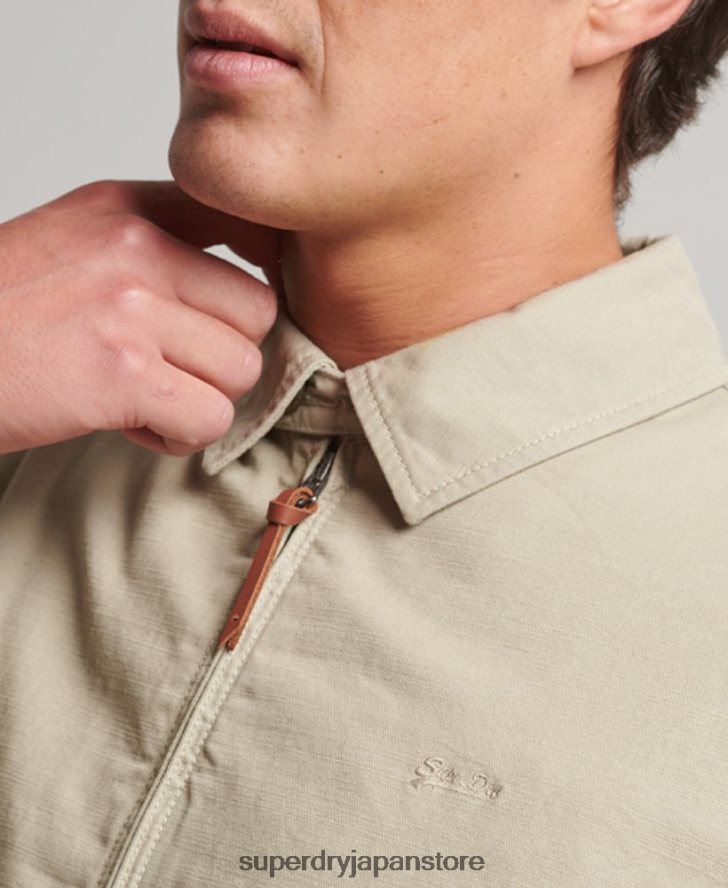 クラシックなハリントンジャケット 男性 Superdry 衣類 クリーム 2J62PZ913