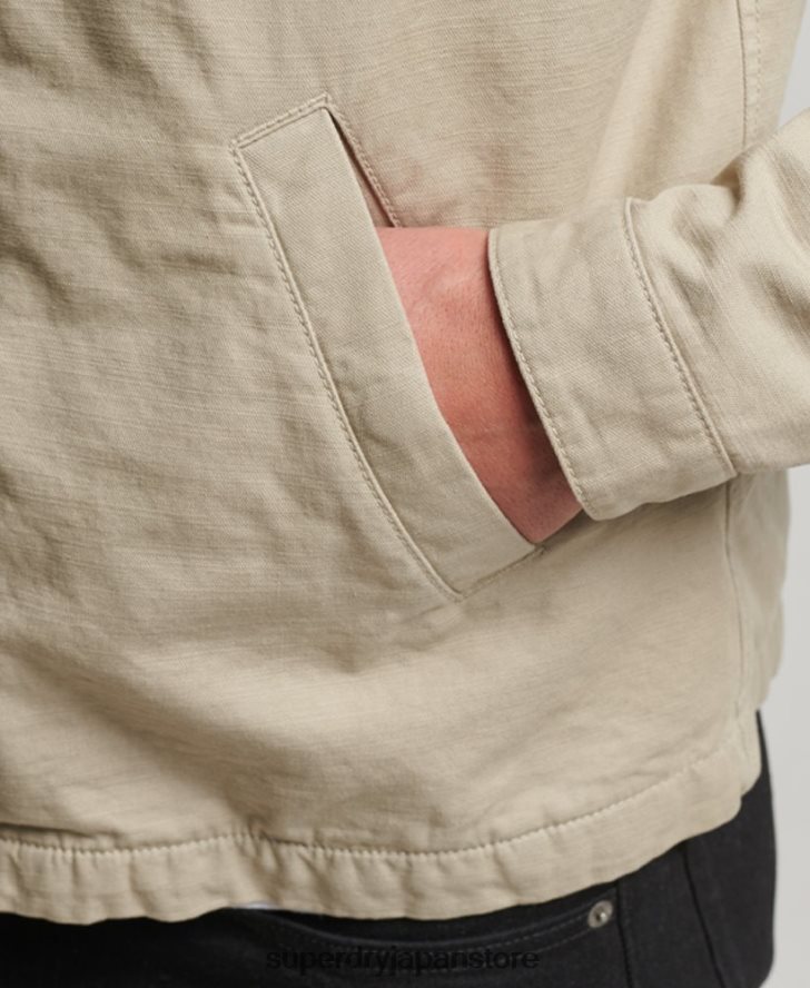 クラシックなハリントンジャケット 男性 Superdry 衣類 クリーム 2J62PZ913
