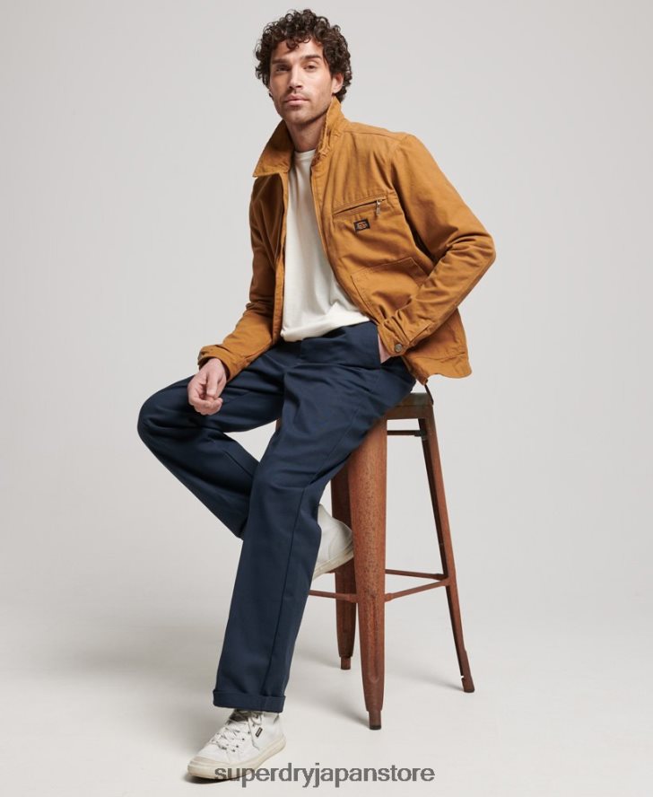 ヴィンテージ ランチ ハリントン ジャケット 男性 Superdry 衣類 茶色 2J62PZ918