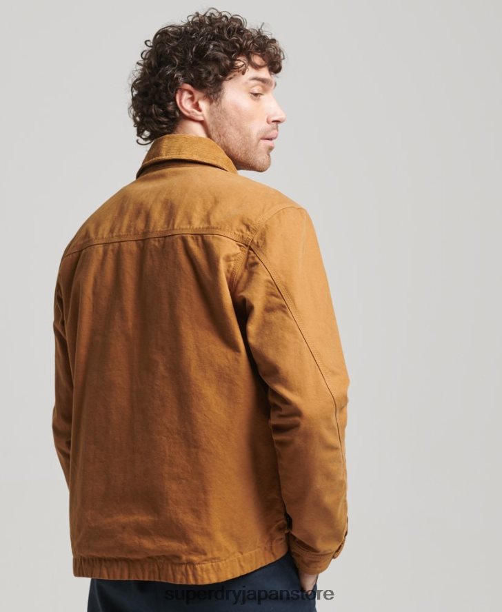 ヴィンテージ ランチ ハリントン ジャケット 男性 Superdry 衣類 茶色 2J62PZ918
