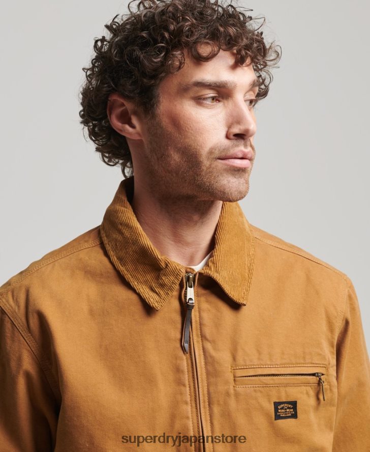 ヴィンテージ ランチ ハリントン ジャケット 男性 Superdry 衣類 茶色 2J62PZ918
