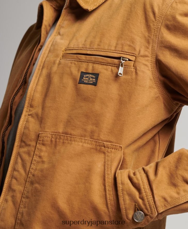 ヴィンテージ ランチ ハリントン ジャケット 男性 Superdry 衣類 茶色 2J62PZ918