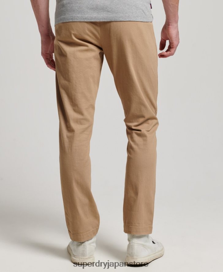 オフィサースリムチノパンツ 男性 Superdry 衣類 ベージュ 2J62PZ91