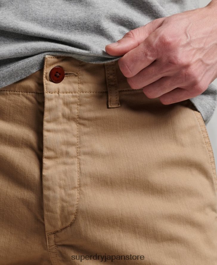 オフィサースリムチノパンツ 男性 Superdry 衣類 ベージュ 2J62PZ91