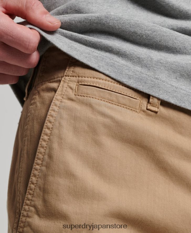 オフィサースリムチノパンツ 男性 Superdry 衣類 ベージュ 2J62PZ91