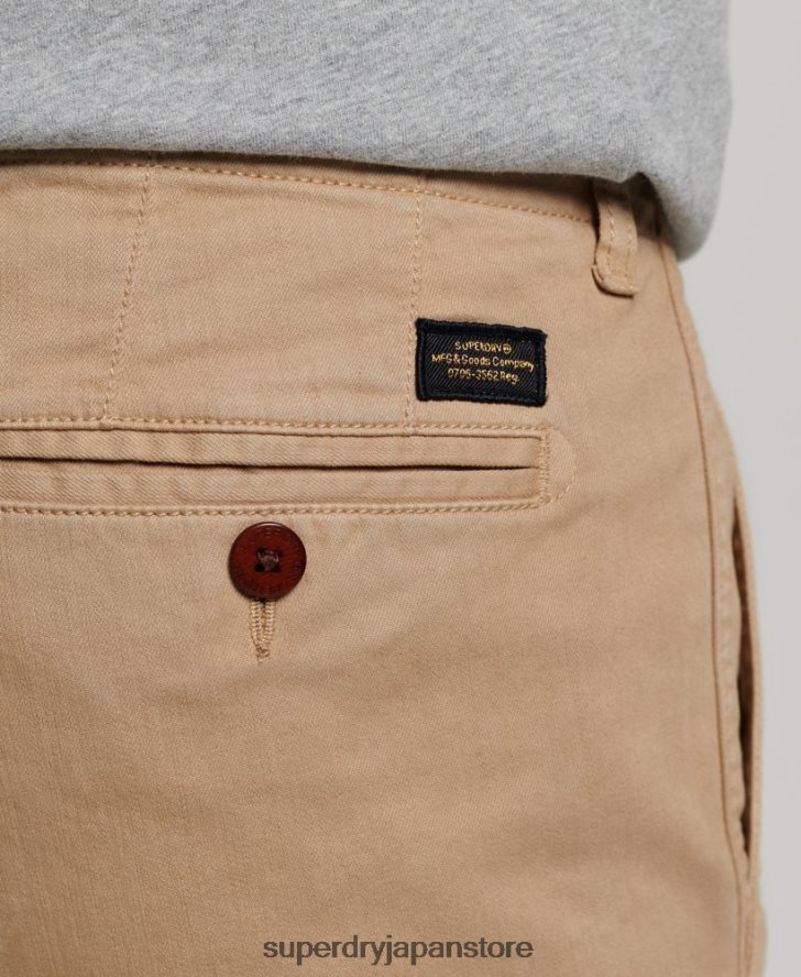 オフィサースリムチノパンツ 男性 Superdry 衣類 ベージュ 2J62PZ91