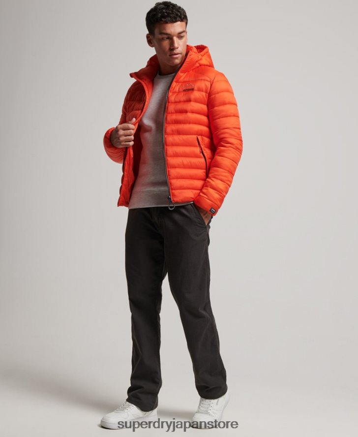 軽量パッド入りジャケット 男性 Superdry 衣類 オレンジ 2J62PZ923