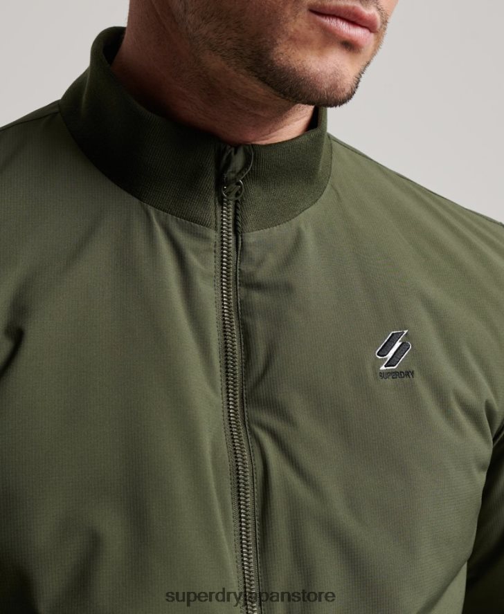 トレーニングハリントンジャケット 男性 Superdry 衣類 カーキ 2J62PZ925