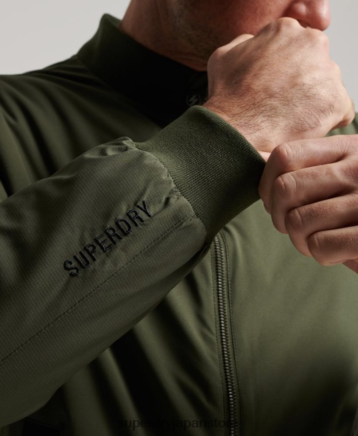 トレーニングハリントンジャケット 男性 Superdry 衣類 カーキ 2J62PZ925