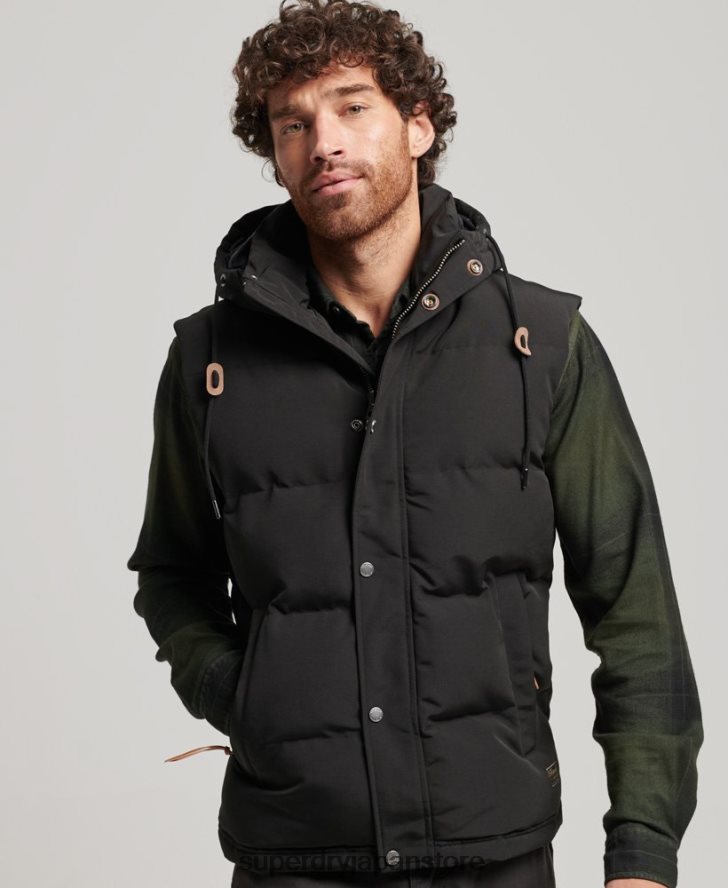 エベレスト フード付きパファージレ 男性 Superdry 衣類 黒 2J62PZ929