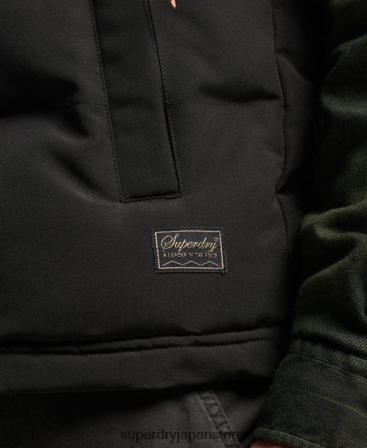 エベレスト フード付きパファージレ 男性 Superdry 衣類 黒 2J62PZ929