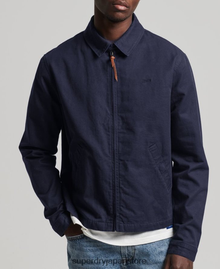 クラシックなハリントンジャケット 男性 Superdry 衣類 海軍 2J62PZ931