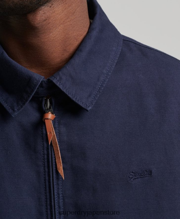 クラシックなハリントンジャケット 男性 Superdry 衣類 海軍 2J62PZ931