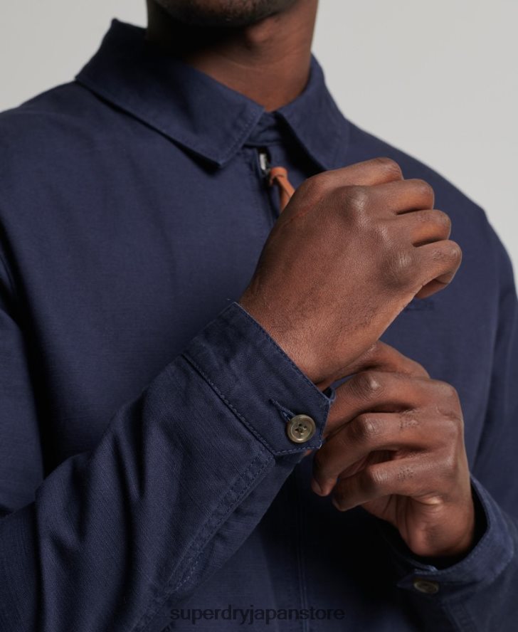 クラシックなハリントンジャケット 男性 Superdry 衣類 海軍 2J62PZ931