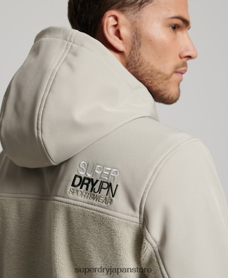 ハイブリッドトレッカージャケット 男性 Superdry 衣類 グレー 2J62PZ939