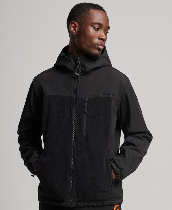 ハイブリッドトレッカージャケット 男性 Superdry 衣類 黒 2J62PZ943