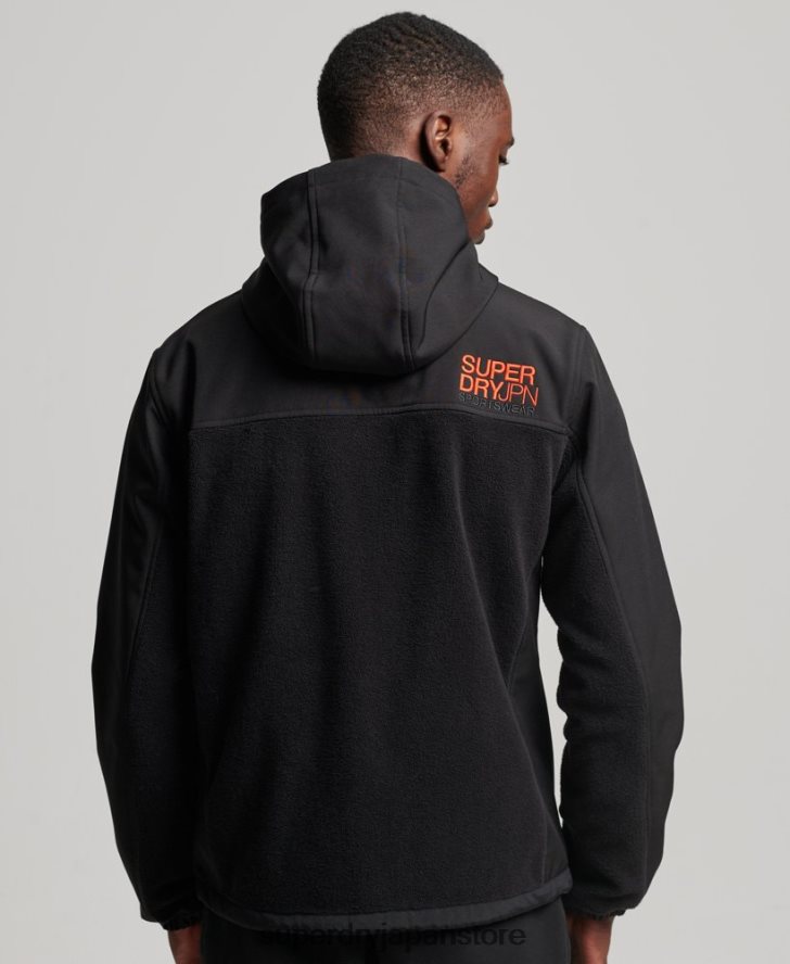 ハイブリッドトレッカージャケット 男性 Superdry 衣類 黒 2J62PZ943