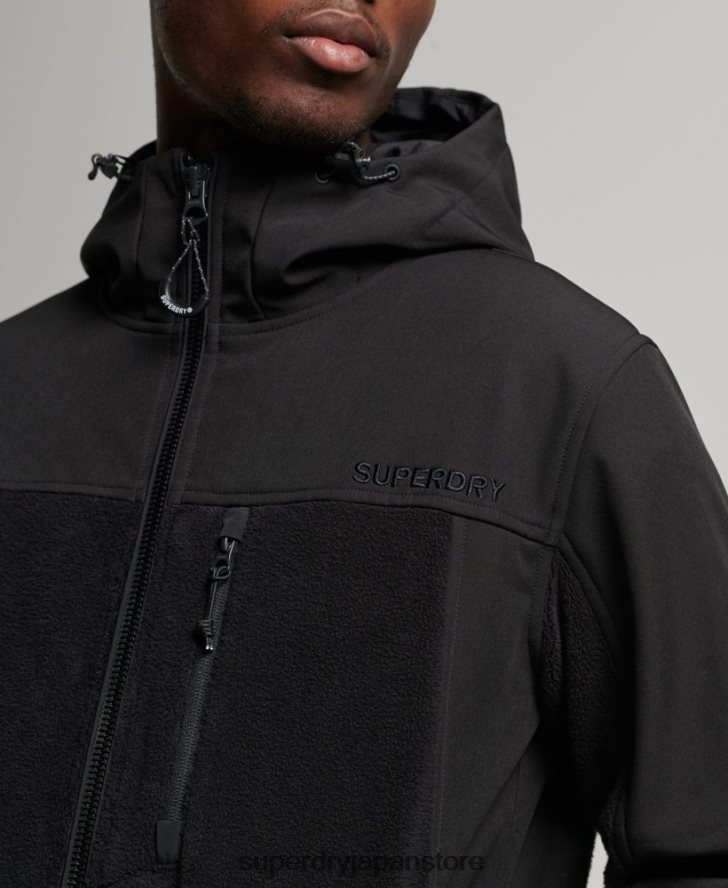 ハイブリッドトレッカージャケット 男性 Superdry 衣類 黒 2J62PZ943
