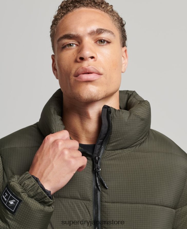 フードなしスポーツダウンジャケット 男性 Superdry 衣類 緑 2J62PZ956