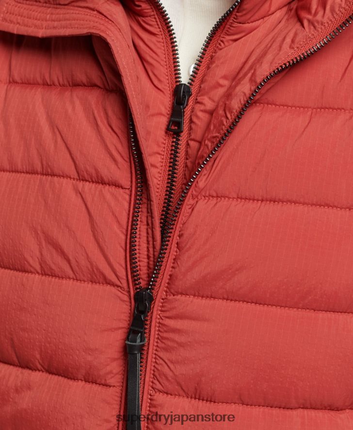 軽量のショートダウンコート 男性 Superdry 衣類 茶色 2J62PZ959