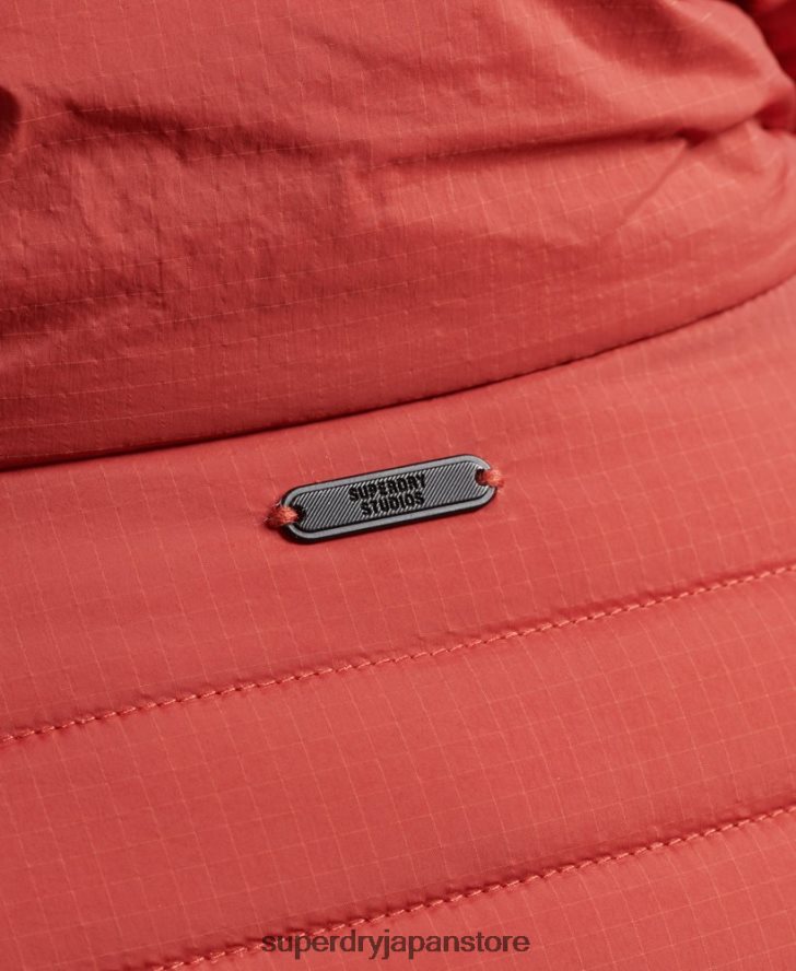 軽量のショートダウンコート 男性 Superdry 衣類 茶色 2J62PZ959