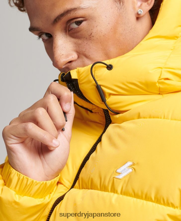スポーツパファーフード付きジャケット 男性 Superdry 衣類 黄色 2J62PZ960