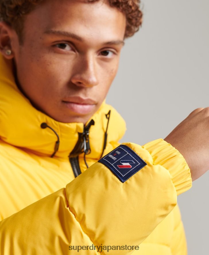 スポーツパファーフード付きジャケット 男性 Superdry 衣類 黄色 2J62PZ960