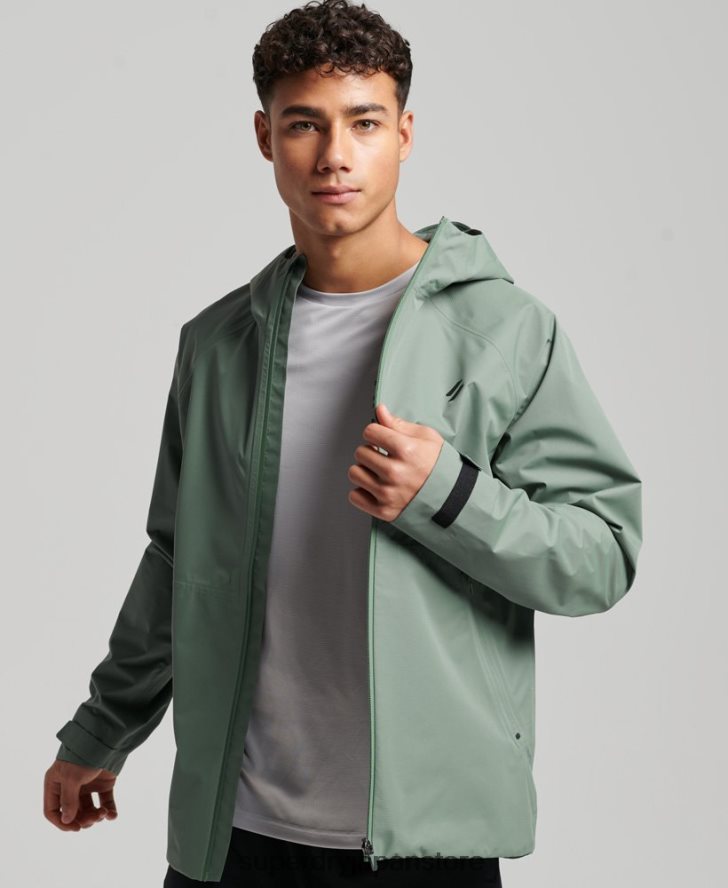 防水ジャケット 男性 Superdry 衣類 緑 2J62PZ961