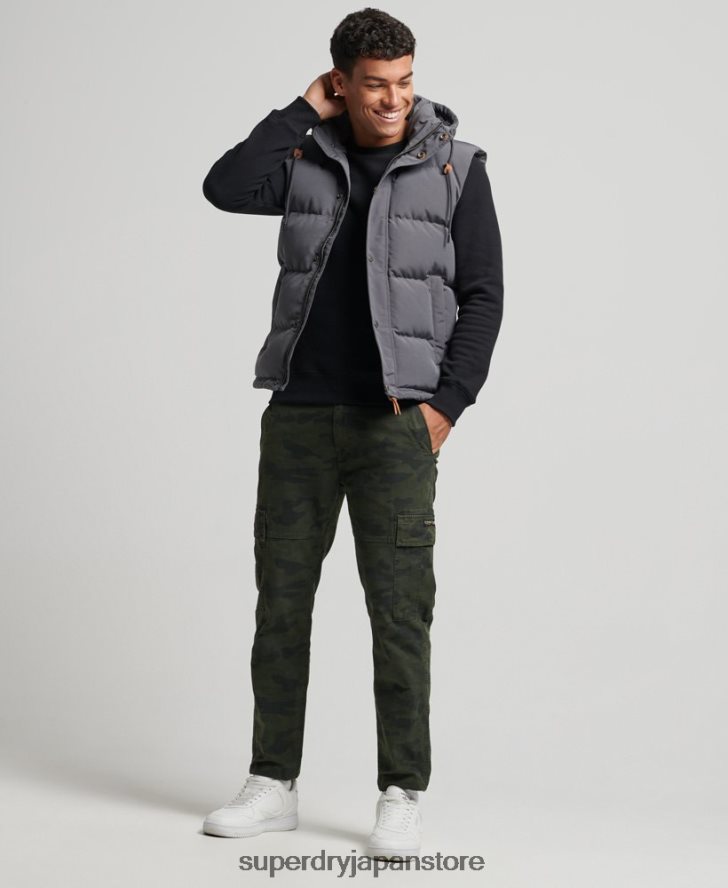 エベレスト フード付きパファージレ 男性 Superdry 衣類 濃い灰色 2J62PZ963