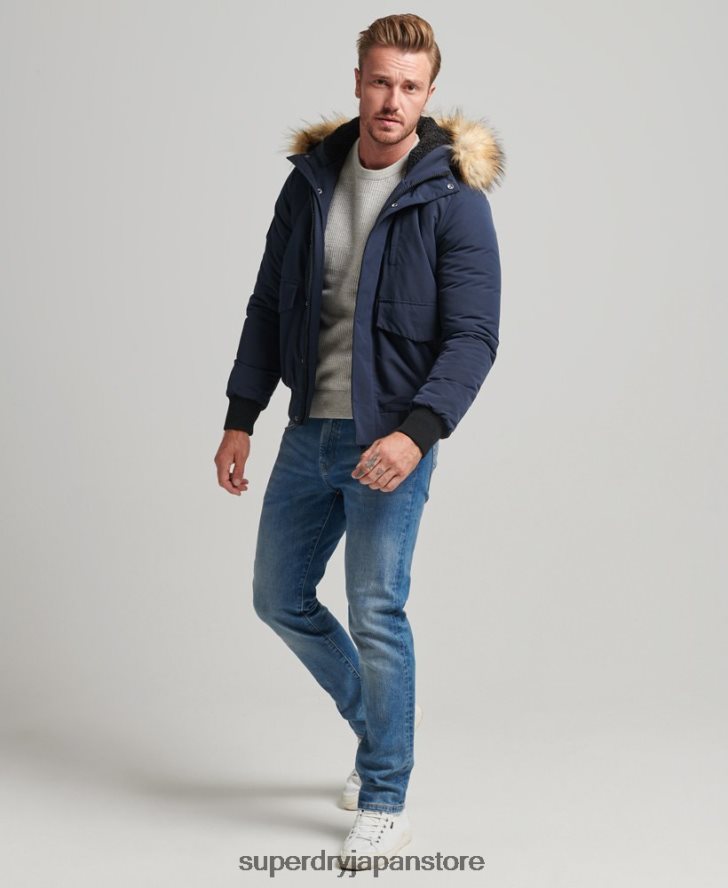 エベレスト ボンバージャケット 男性 Superdry 衣類 海軍 2J62PZ964