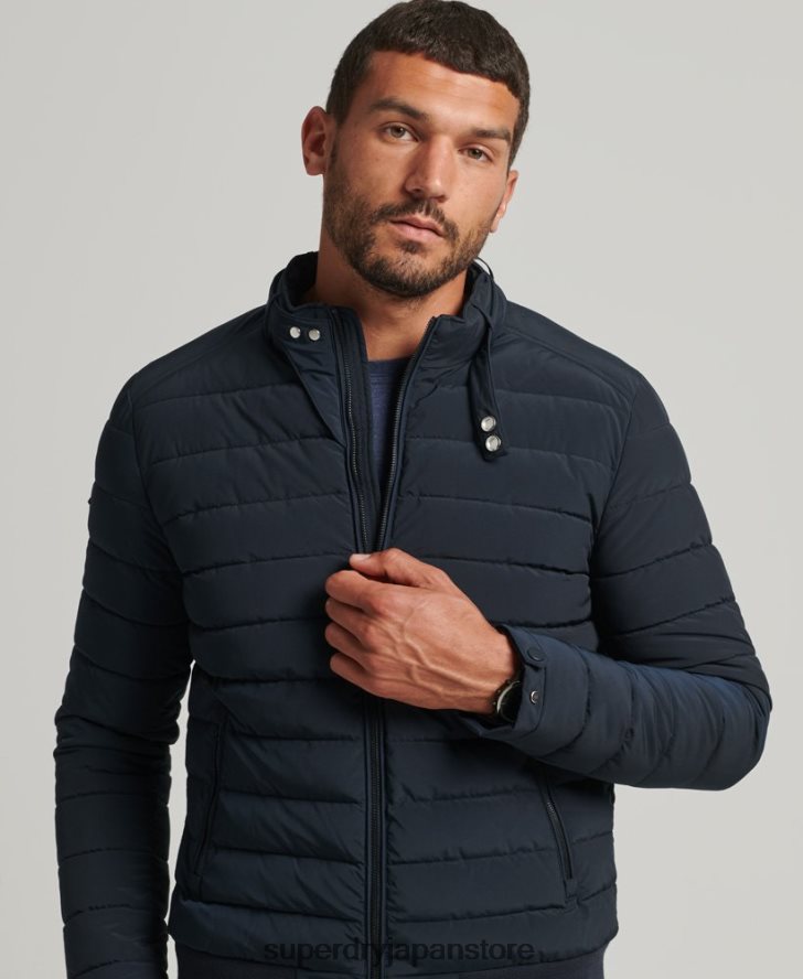 パッド入りハリントンジャケット 男性 Superdry 衣類 海軍 2J62PZ965
