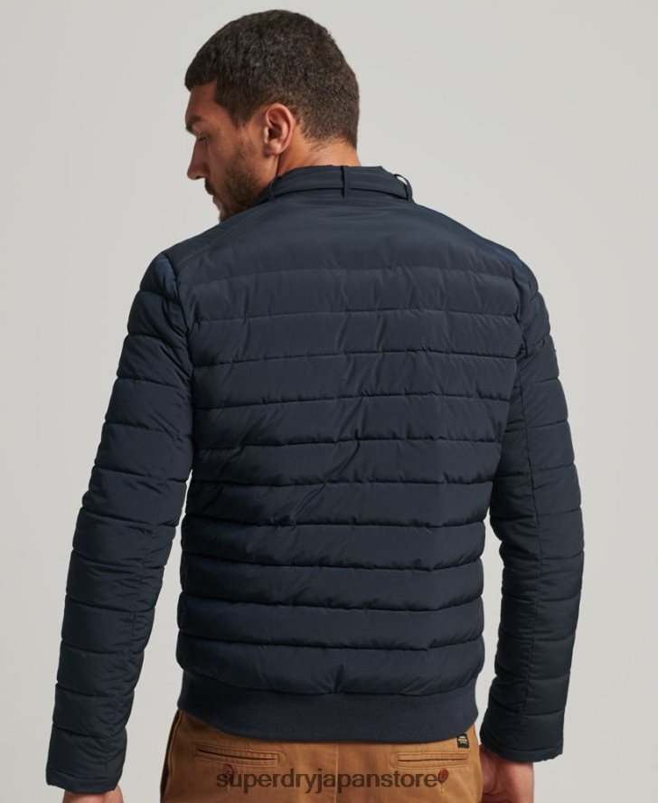 パッド入りハリントンジャケット 男性 Superdry 衣類 海軍 2J62PZ965