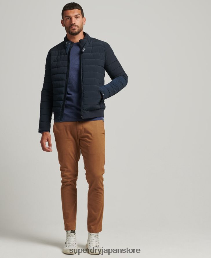 パッド入りハリントンジャケット 男性 Superdry 衣類 海軍 2J62PZ965