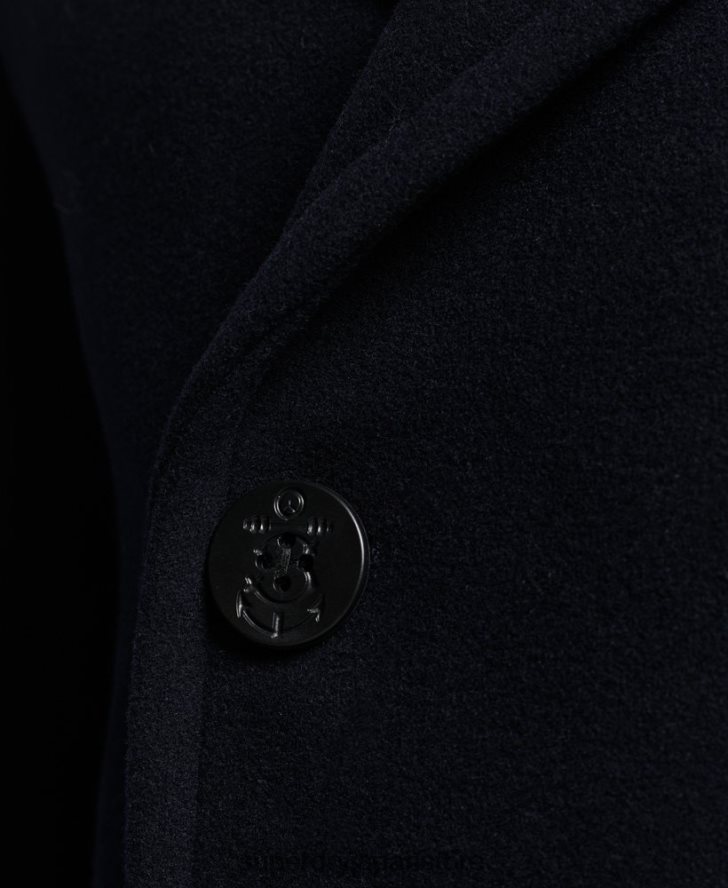 マーチャント ストア - ウール ピーコート 男性 Superdry 衣類 海軍 2J62PZ966