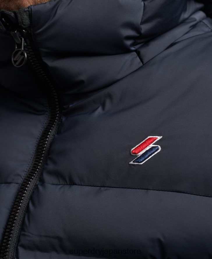 ヒートシールパッド入りジャケット 男性 Superdry 衣類 海軍 2J62PZ968