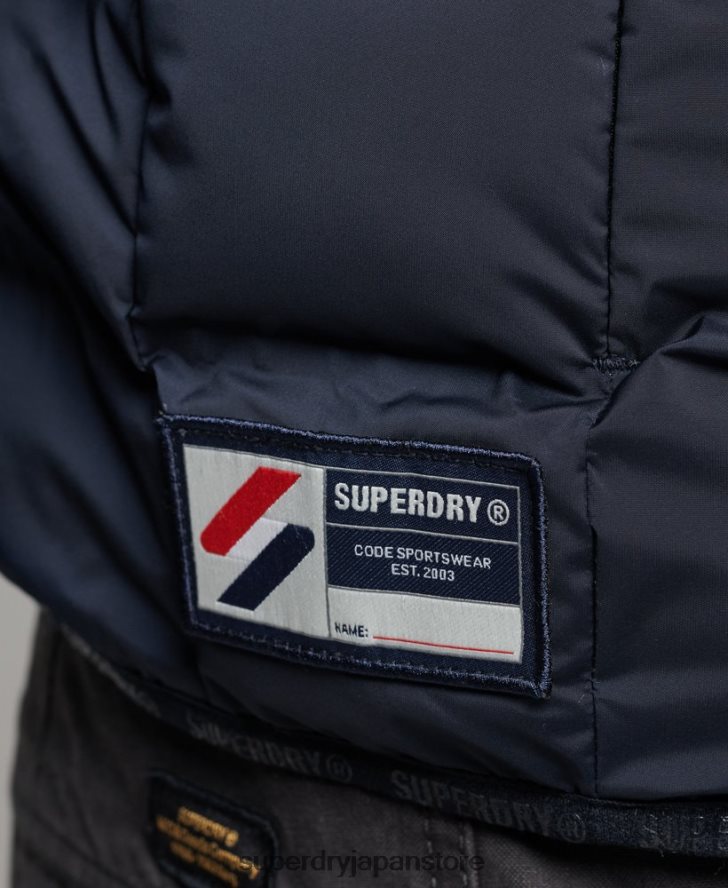 ヒートシールパッド入りジャケット 男性 Superdry 衣類 海軍 2J62PZ968