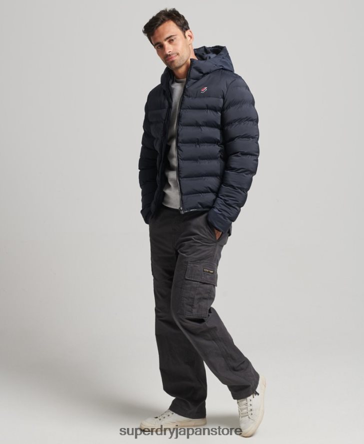 ヒートシールパッド入りジャケット 男性 Superdry 衣類 海軍 2J62PZ968