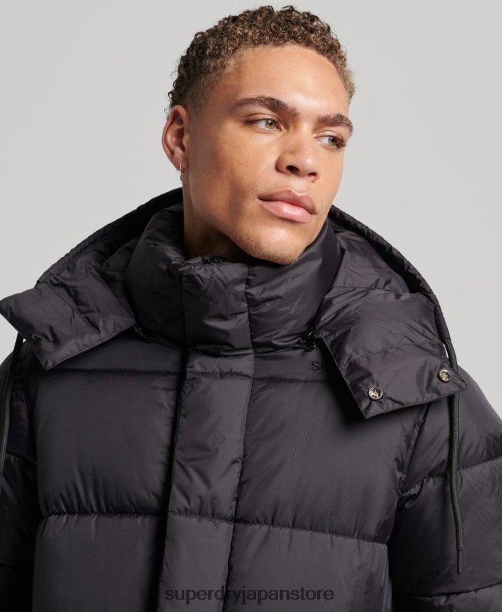 スーパーロングタッチラインパッド入りジャケット 男性 Superdry 衣類 黒 2J62PZ970