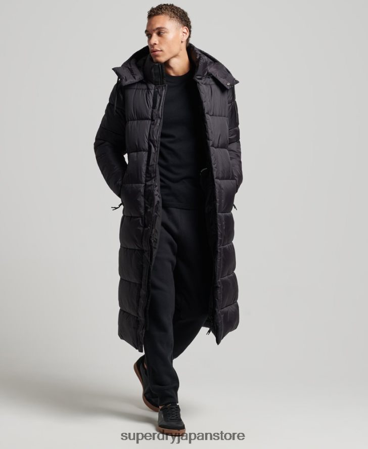 スーパーロングタッチラインパッド入りジャケット 男性 Superdry 衣類 黒 2J62PZ970