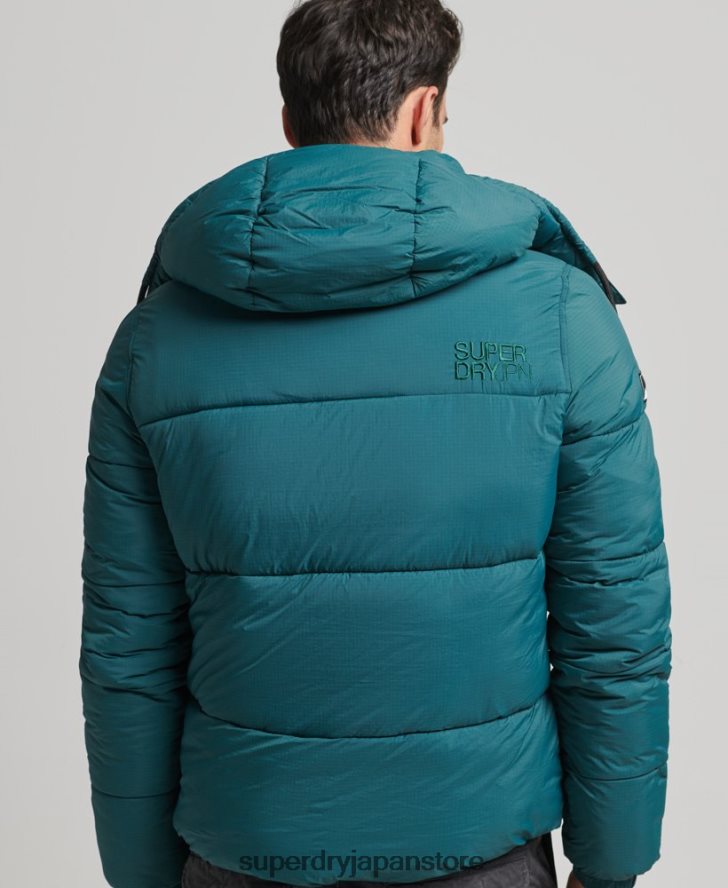 タッチラインパッド入りショートジャケット 男性 Superdry 衣類 緑 2J62PZ973